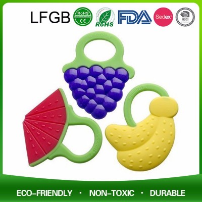 BPA Free Food Grade Silicone Baby Teether Baby's First Biscuit